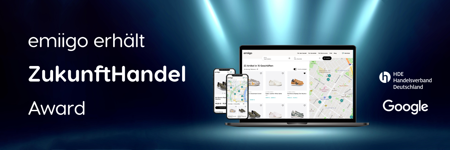 Pionierarbeit im Einzelhandel: emiigo wird mit dem ZukunftHandel Award ausgezeichnet